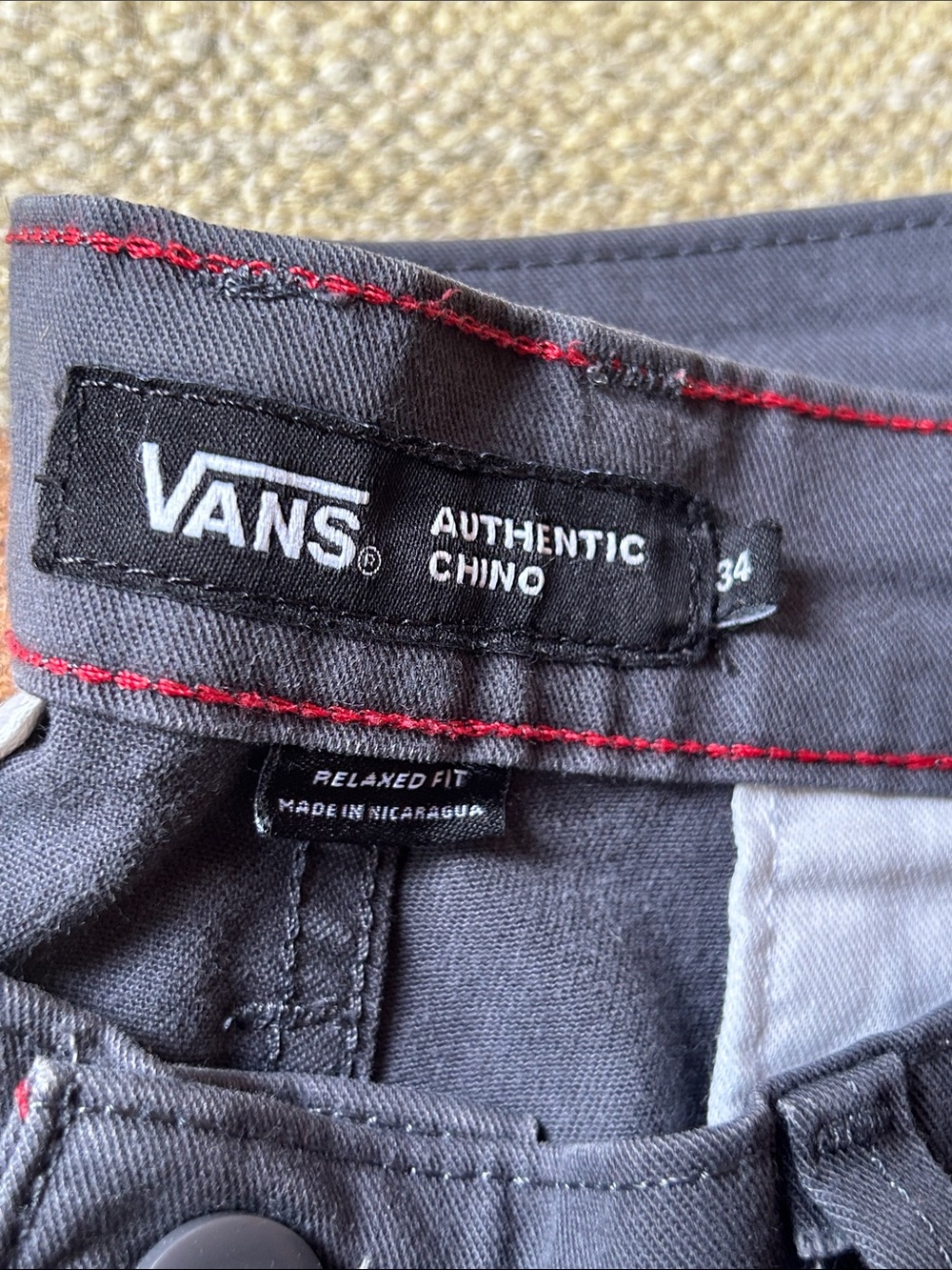 Vans Men's Charcoal Gray Chino Pants - Picture 2 of 8